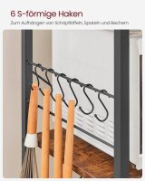 VASAGLE Küchen-Organizer braun, schwarz 90,0 x 40,0 x 134,0 cm, 1 St.