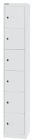 BISLEY Schließfachschrank verkehrsweiß CLK126696, 6 Schließfächer 30,5 x 30,5 x 180,2 cm