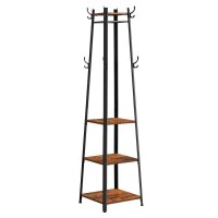 VASAGLE Kleiderständer LCR80X braun Metall 8 Haken...