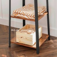 VASAGLE Kleiderständer LCR80X braun Metall 8 Haken 43,0 x 180,0 cm, 1 St.