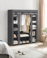 SONGMICS Stoffschrank, LSF03G grau 150,0 x 45,0 x 175,0 cm, 1 St.