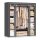SONGMICS Stoffschrank, LSF03G grau 150,0 x 45,0 x 175,0 cm, 1 St.