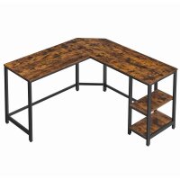 VASAGLE Schreibtisch braun L-Form, 8-Fuß-Gestell...