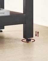 VASAGLE Schreibtisch braun L-Form, 8-Fuß-Gestell schwarz 88,0 / 138,0 x 49,0 cm