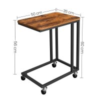 VASAGLE Servierwagen braun 50,0 x 35,0 x 56,0 / 60,0 cm