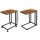 VASAGLE Servierwagen braun 50,0 x 35,0 x 56,0 / 60,0 cm