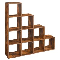 VASAGLE Bücherregal braun 129,5 x 29,0 x 129,5 cm, 1...