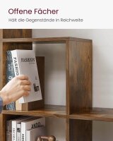 VASAGLE Bücherregal braun 129,5 x 29,0 x 129,5 cm, 1 St.