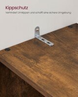 VASAGLE Bücherregal braun 129,5 x 29,0 x 129,5 cm, 1 St.