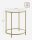 VASAGLE Beistelltisch rund Glas gold 50,0 x 50,0 x 55,0 cm, 1 St.