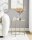 VASAGLE Beistelltisch rund Glas gold 50,0 x 50,0 x 55,0 cm, 1 St.