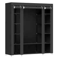 SONGMICS Stoffschrank, LSF03H schwarz 150,0 x 45,0 x...
