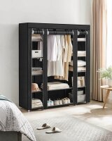 SONGMICS Stoffschrank, LSF03H schwarz 150,0 x 45,0 x 175,0 cm, 1 St.