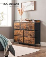 SONGMICS Sideboard, LTS137B01 braun 98,0 x 28,5 x 85,0 cm, 1 St.