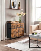 SONGMICS Sideboard, LTS137B01 braun 98,0 x 28,5 x 85,0 cm, 1 St.