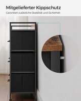 SONGMICS Sideboard, LTS137B01 braun 98,0 x 28,5 x 85,0 cm, 1 St.