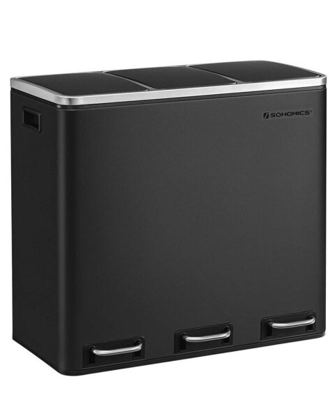 SONGMICS Mülltrenner 3x 18,0 l schwarz, 1 St.