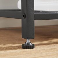 VASAGLE Garderobenbank mit Haken und Schuhrost HSR86BXV1 braun, schwarz Metall 100,0 cm
