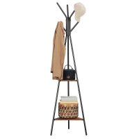 VASAGLE Kleiderständer RCR16BX braun Metall 6 Haken...