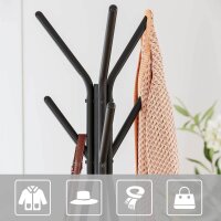 VASAGLE Kleiderständer RCR16BX braun Metall 6 Haken 49,5 x 179,0 cm, 1 St.