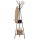 VASAGLE Kleiderständer RCR16BX braun Metall 6 Haken 49,5 x 179,0 cm, 1 St.