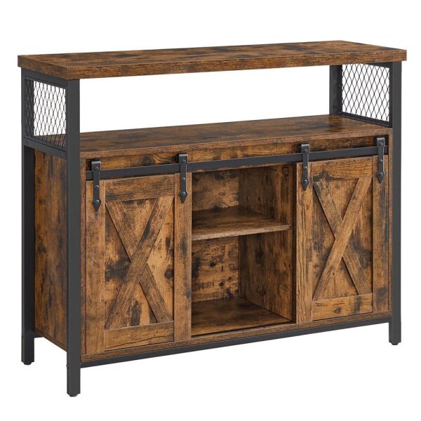 VASAGLE Sideboard, LSC092B01 braun 100,0 x 33,0 x 80,0 cm, 1 St.