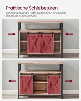 VASAGLE Sideboard, LSC092B01 braun 100,0 x 33,0 x 80,0 cm, 1 St.