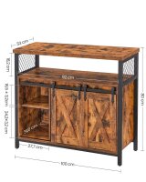 VASAGLE Sideboard, LSC092B01 braun 100,0 x 33,0 x 80,0 cm, 1 St.