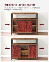 VASAGLE Sideboard, LSC092B01 braun 100,0 x 33,0 x 80,0 cm, 1 St.
