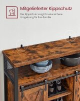 VASAGLE Sideboard, LSC092B01 braun 100,0 x 33,0 x 80,0 cm, 1 St.