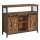 VASAGLE Sideboard, LSC092B01 braun 100,0 x 33,0 x 80,0 cm, 1 St.