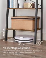 VASAGLE Bücherregal braun, schwarz 56,0 x 32,0 x 172,0 cm, 1 St.
