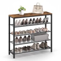 VASAGLE Schuhregal braun, schwarz 100,0 x 30,0 x 92,5 cm,...
