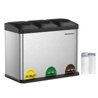 SONGMICS Mülltrenner 3x 15,0 l edelstahl, 1 St.