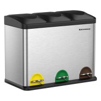 SONGMICS Mülltrenner 3x 15,0 l edelstahl, 1 St.