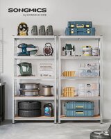 SONGMICS Schwerlastregal GLR040E02 silber 90,0 x 40,0 x 180,0 cm
