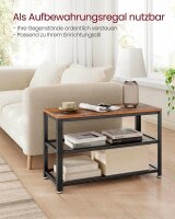 VASAGLE Schuhbank LBS73X braun, schwarz Holz 73,0 cm