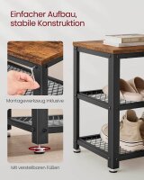 VASAGLE Schuhbank LBS73X braun, schwarz Holz 73,0 cm
