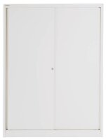 BISLEY Schiebetürenschrank ECO, SD12173S696 verkehrsweiß 3 Fachböden 120,0 x 43,0 x 163,7 cm