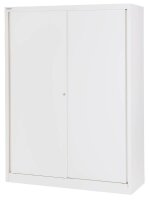 BISLEY Schiebetürenschrank ECO, SD12173S696 verkehrsweiß 3 Fachböden 120,0 x 43,0 x 163,7 cm
