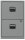 BISLEY Home PFA 2 Hängeregistraturschrank silber 2 Schubladen 41,3 x 40,0 x 67,2 cm, 1 St.