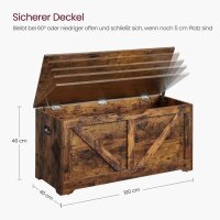 VASAGLE Sitztruhe LSB060T01 braun Holz 100,0 cm