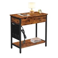VASAGLE Beistelltisch rechteckig Spanplatte braun 60,0 x 31,5 x 60,0 cm, 1 St.