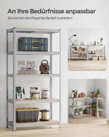 SONGMICS Schwerlastregal GLR050E01 silber 100,0 x 50,0 x 200,0 cm