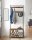 VASAGLE Garderobenbank mit Haken und Schuhrost HSR41BX braun, schwarz Metall 70,0 cm