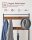 VASAGLE Garderobenbank mit Haken und Schuhrost HSR41BX braun, schwarz Metall 70,0 cm