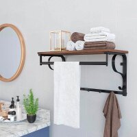 VASAGLE Wandgarderobe LCR11BX braun Metall 7 Haken 60,0 x 31,7 cm, 1 St.