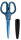 PLUS JAPAN Schere schwarz-blau 17,5 cm