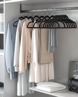 SONGMICS Kleiderbügel schwarz, 50 St.
