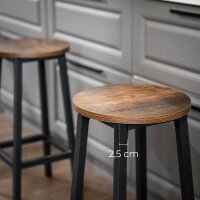 VASAGLE Barhocker LBC32X braun, 2 St.